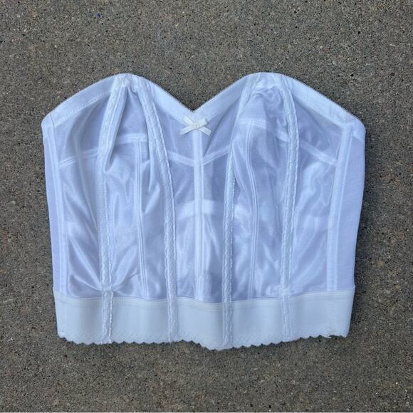 Vintage 60s 70s Wynette by Valmont White Ivory Bustier Size 40C Style 737 - Picture 1 of 6